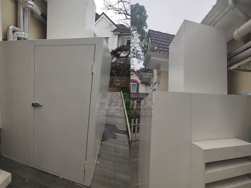 空調室外機組隔音降噪處理項目案例-杭州府尚別墅